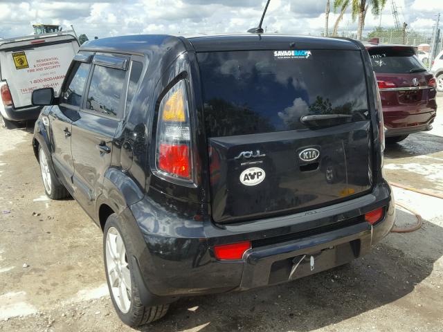 KNDJT2A25B7282105 - 2011 KIA SOUL BLACK photo 3