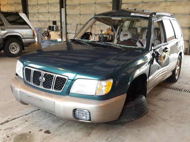 JF1SF65591H736863 - 2001 SUBARU FORESTER S GREEN photo 2