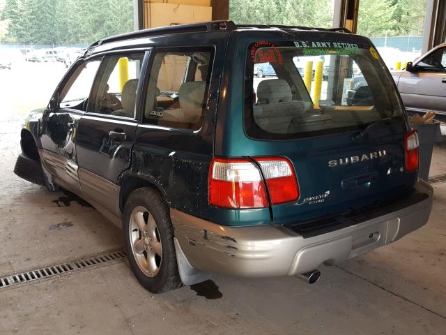JF1SF65591H736863 - 2001 SUBARU FORESTER S GREEN photo 3