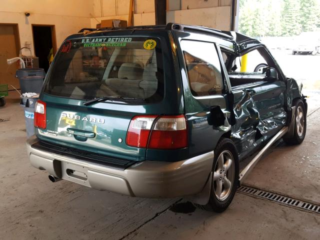 JF1SF65591H736863 - 2001 SUBARU FORESTER S GREEN photo 4