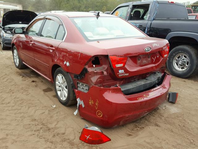 KNAGG4A80A5435995 - 2010 KIA OPTIMA LX RED photo 3