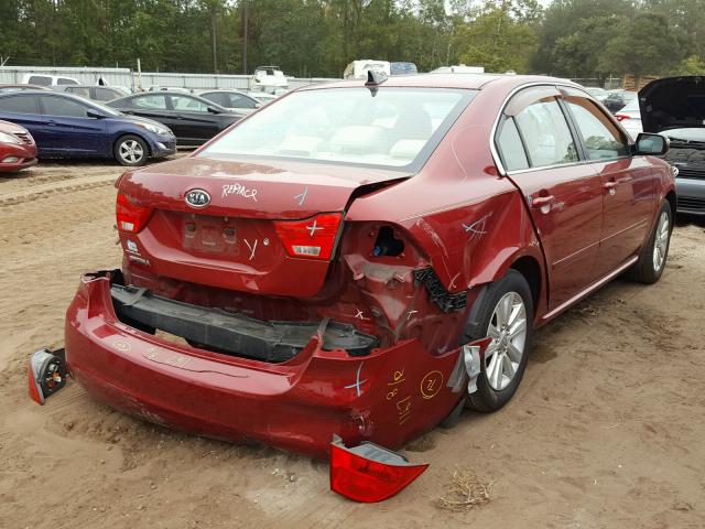 KNAGG4A80A5435995 - 2010 KIA OPTIMA LX RED photo 4