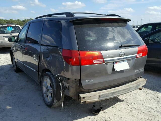 5TDZA22C54S063993 - 2004 TOYOTA SIENNA XLE GRAY photo 3