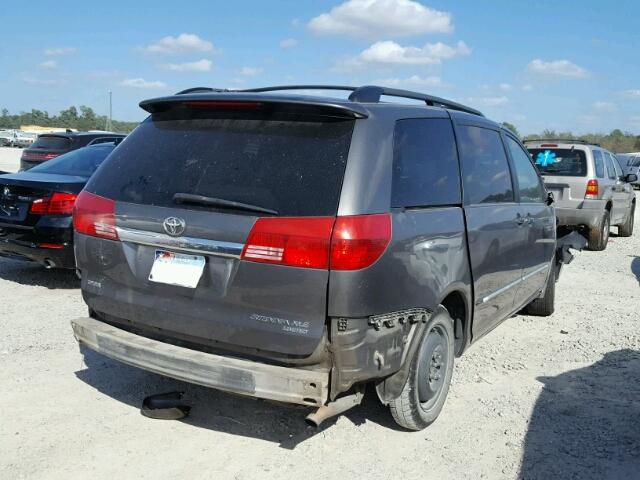 5TDZA22C54S063993 - 2004 TOYOTA SIENNA XLE GRAY photo 4