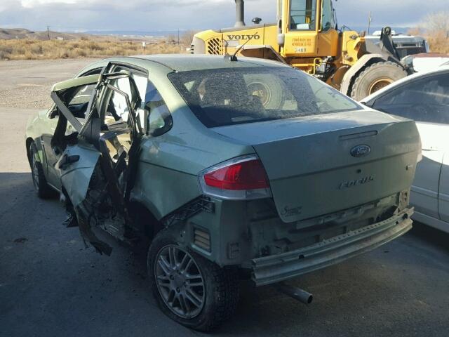 1FAHP35N58W147112 - 2008 FORD FOCUS SE GREEN photo 3