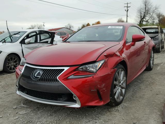 JTHSE5BC3F5003970 - 2015 LEXUS RC 350 RED photo 2