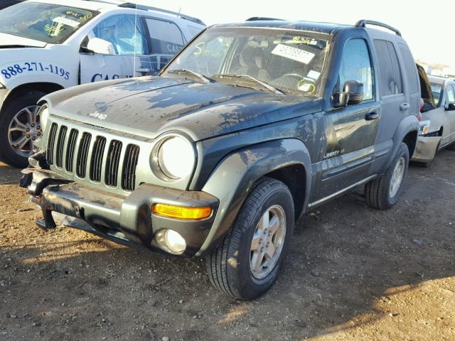 1J4GL58K63W645577 - 2003 JEEP LIBERTY LI GREEN photo 2
