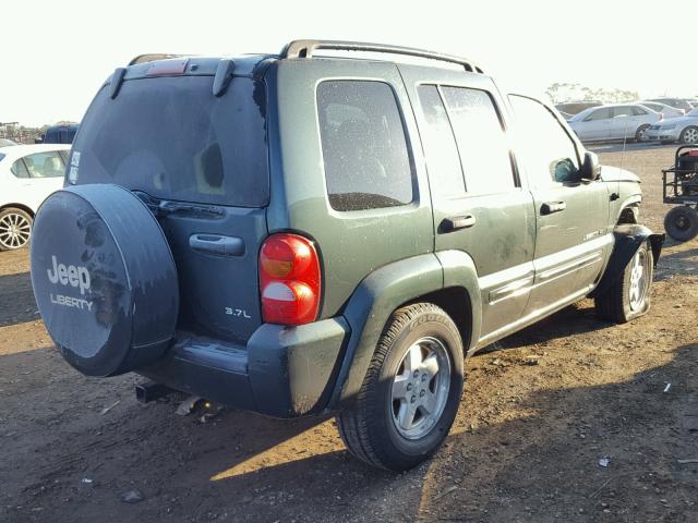 1J4GL58K63W645577 - 2003 JEEP LIBERTY LI GREEN photo 4