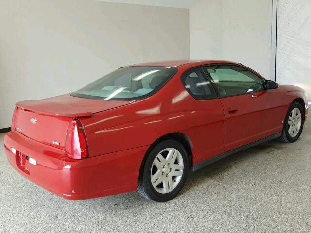 2G1WJ15K979268206 - 2007 CHEVROLET MONTE CARL RED photo 4