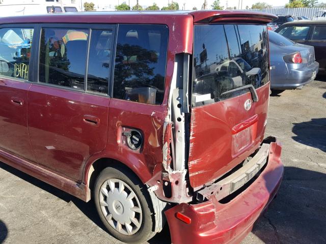 JTLKT324X64064599 - 2006 TOYOTA SCION XB Бордовый фото 9