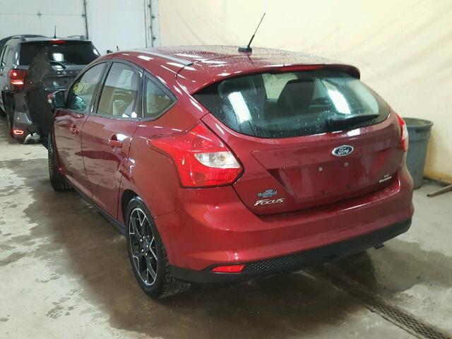 1FADP3K20EL275814 - 2014 FORD FOCUS SE MAROON photo 3