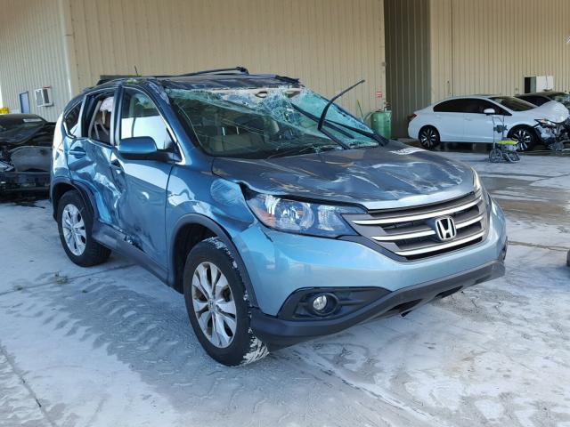 2HKRM3H50EH555473 - 2014 HONDA CR-V EX BLUE photo 1