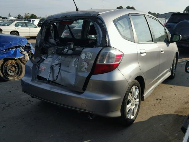 JHMGE88449S006017 - 2009 HONDA FIT SPORT SILVER photo 4