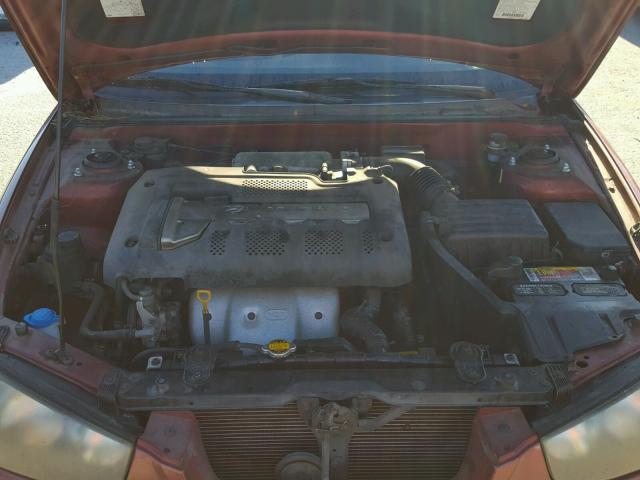 KMHDN55D12U068911 - 2002 HYUNDAI ELANTRA GL RED photo 7