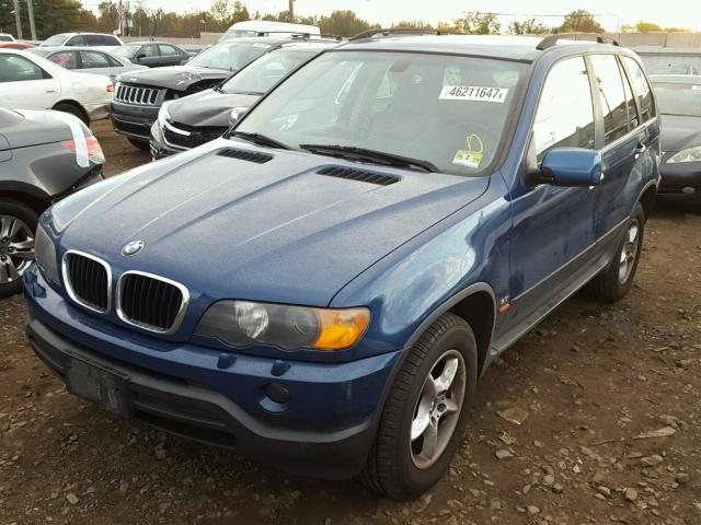 WBAFA53581LM64307 - 2001 BMW X5 BLUE photo 2