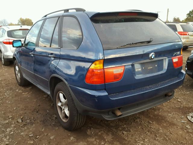 WBAFA53581LM64307 - 2001 BMW X5 BLUE photo 3