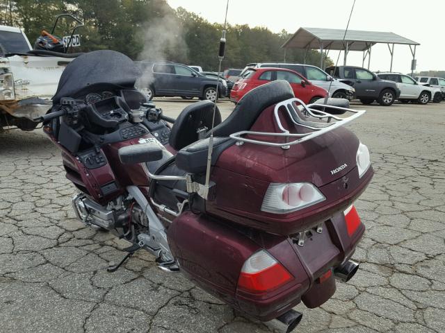 1HFSC47L36A509693 - 2006 HONDA GL1800 MAROON photo 3