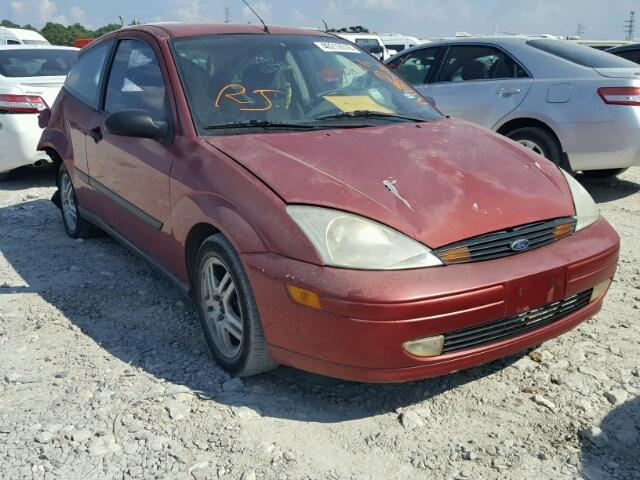 3FAFP3135YR195627 - 2000 FORD FOCUS ZX3 RED photo 1
