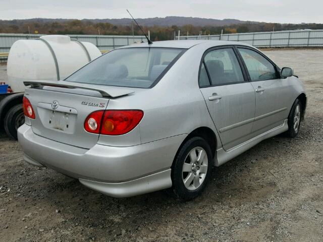 1NXBR32E43Z182870 - 2003 TOYOTA COROLLA CE SILVER photo 4