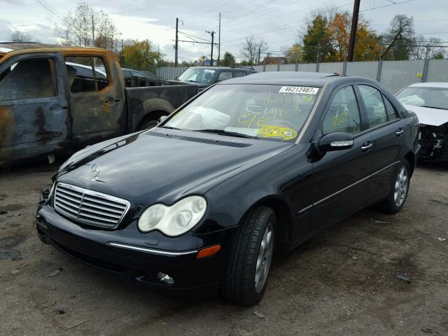 WDBRF81J03F369453 - 2003 MERCEDES-BENZ C 240 4MAT BLACK photo 2