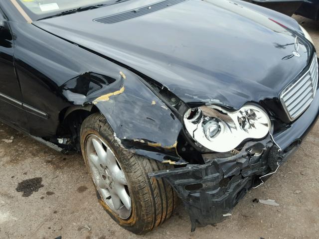 WDBRF81J03F369453 - 2003 MERCEDES-BENZ C 240 4MAT BLACK photo 9