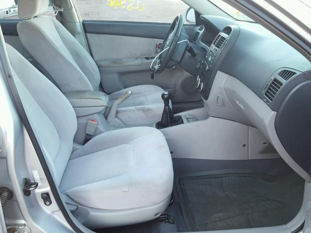 KNAFE121X75386606 - 2007 KIA SPECTRA EX SILVER photo 5