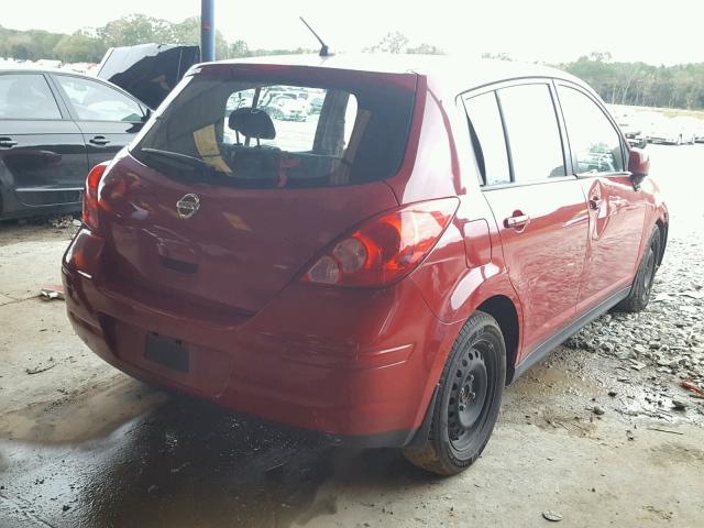 3N1BC13E18L367889 - 2008 NISSAN VERSA S RED photo 4