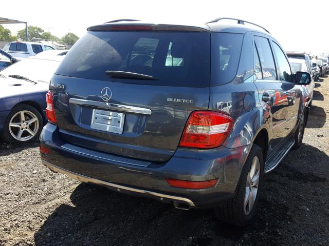 4JGBB2FB3AA606309 - 2010 MERCEDES-BENZ ML 350 BLU GRAY photo 4