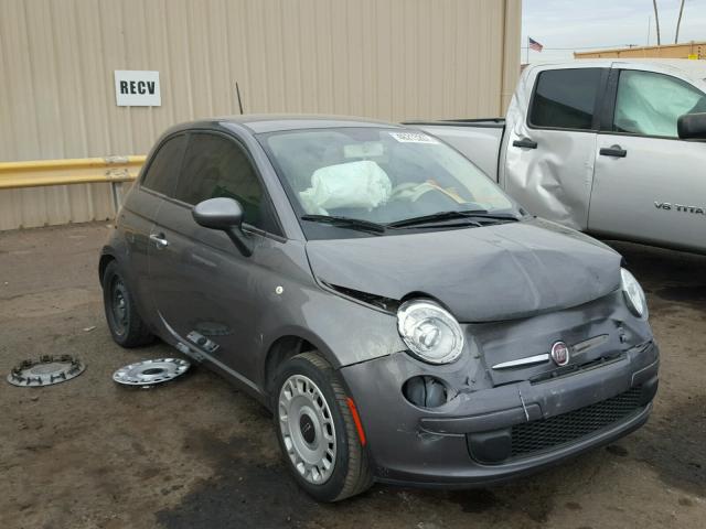 3C3CFFAR8CT365923 - 2012 FIAT 500 POP GRAY photo 1