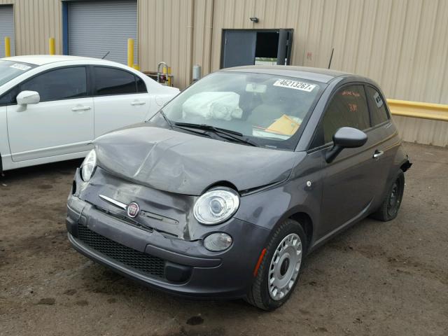 3C3CFFAR8CT365923 - 2012 FIAT 500 POP GRAY photo 2