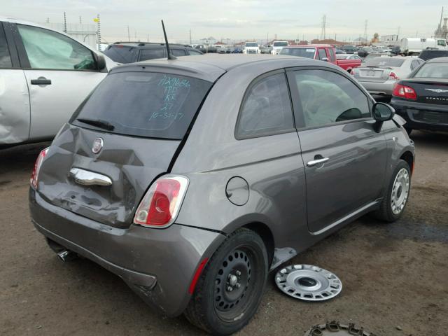 3C3CFFAR8CT365923 - 2012 FIAT 500 POP GRAY photo 4