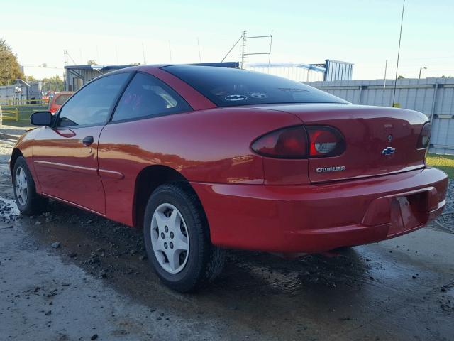 1G1JC124227397067 - 2002 CHEVROLET CAVALIER RED photo 3