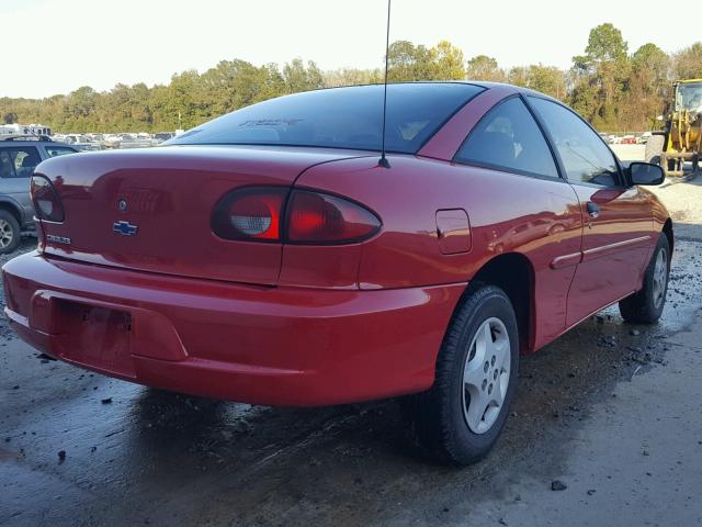 1G1JC124227397067 - 2002 CHEVROLET CAVALIER RED photo 4