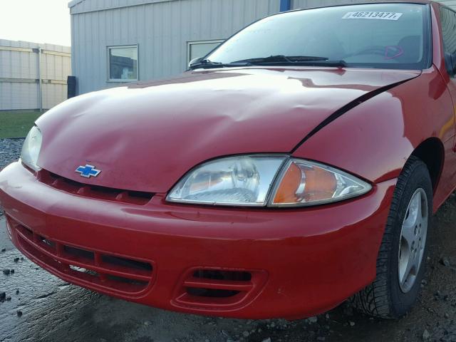 1G1JC124227397067 - 2002 CHEVROLET CAVALIER RED photo 9