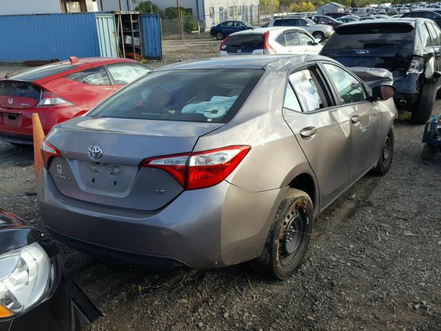 5YFBURHE8EP054144 - 2014 TOYOTA COROLLA L TAN photo 4