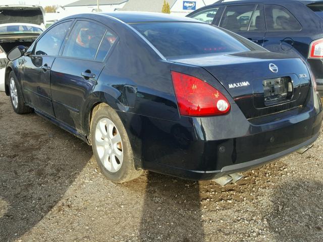 1N4BA41E97C863546 - 2007 NISSAN MAXIMA SE BLACK photo 3