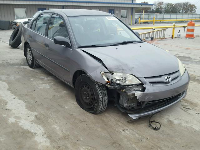 1HGES16335L022153 - 2005 HONDA CIVIC GRAY photo 1