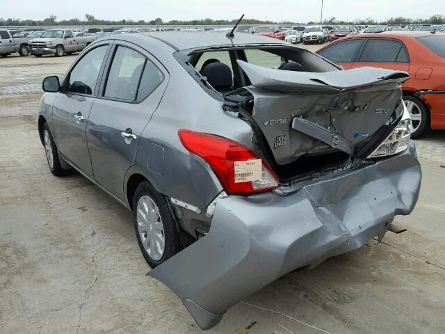 3N1CN7AP4EL800915 - 2014 NISSAN VERSA S GRAY photo 3