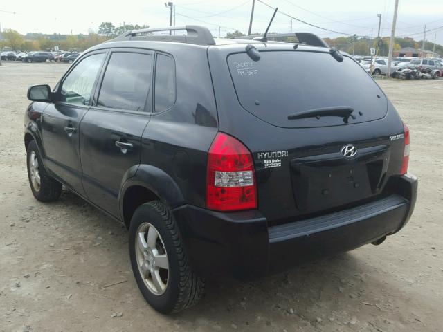 KM8JM12B48U875157 - 2008 HYUNDAI TUCSON BLACK photo 3