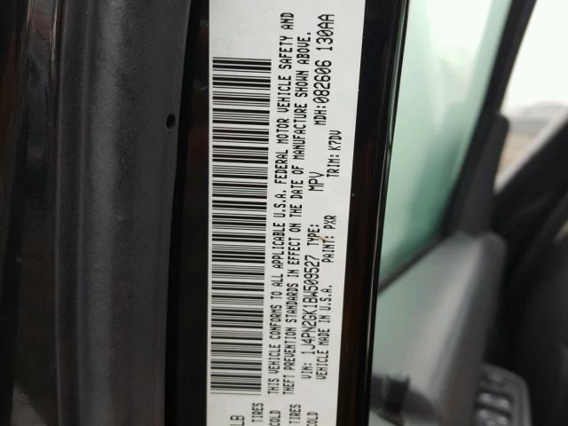 1J4PN2GK1BW509527 - 2011 JEEP LIBERTY SP BLACK photo 10