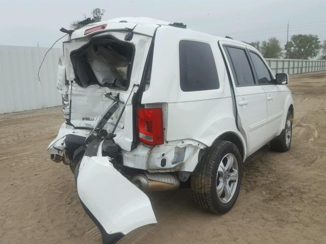 5FNYF3H50DB008772 - 2013 HONDA PILOT EXL WHITE photo 4