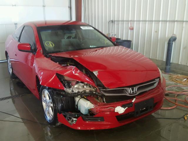 1HGCM72397A016043 - 2007 HONDA ACCORD LX RED photo 1