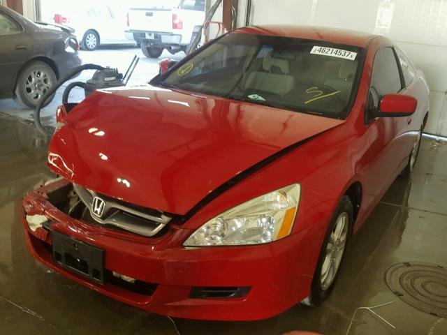 1HGCM72397A016043 - 2007 HONDA ACCORD LX RED photo 2