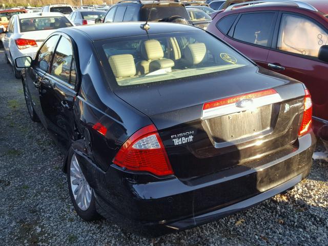 3FADP0L35CR154751 - 2012 FORD FUSION HYB BLACK photo 3