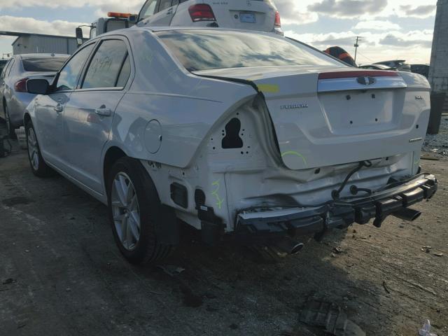 3FAHP0JG6BR284642 - 2011 FORD FUSION SEL WHITE photo 3