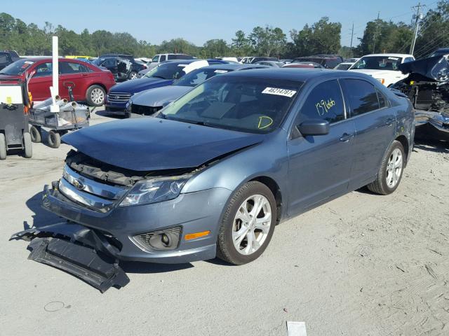 3FAHP0HA2CR121487 - 2012 FORD FUSION BLUE photo 2