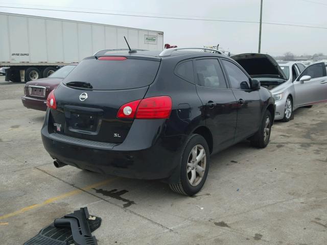 JN8AS58T48W301569 - 2008 NISSAN ROGUE S BLACK photo 4