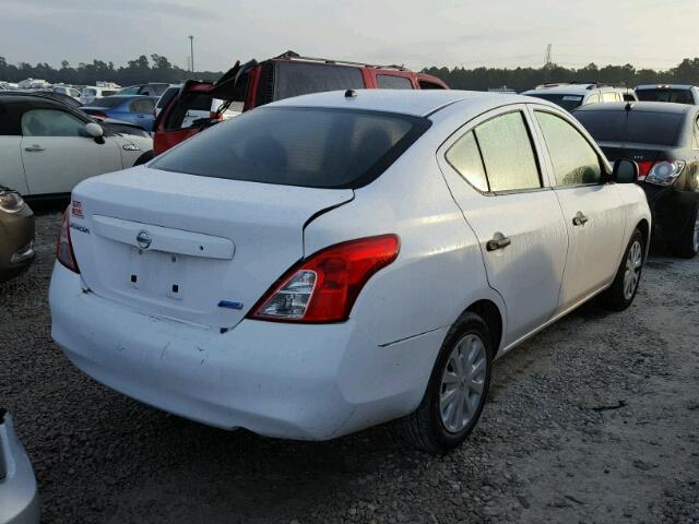 3N1CN7AP7CL807676 - 2012 NISSAN VERSA S WHITE photo 4