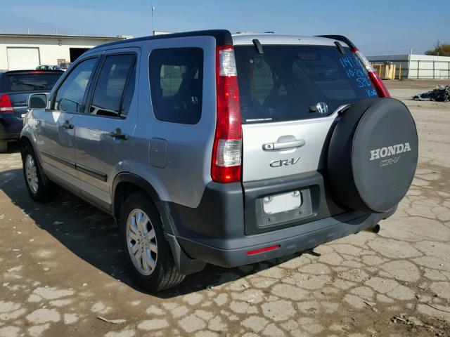 JHLRD78885C010394 - 2005 HONDA CR-V SILVER photo 3