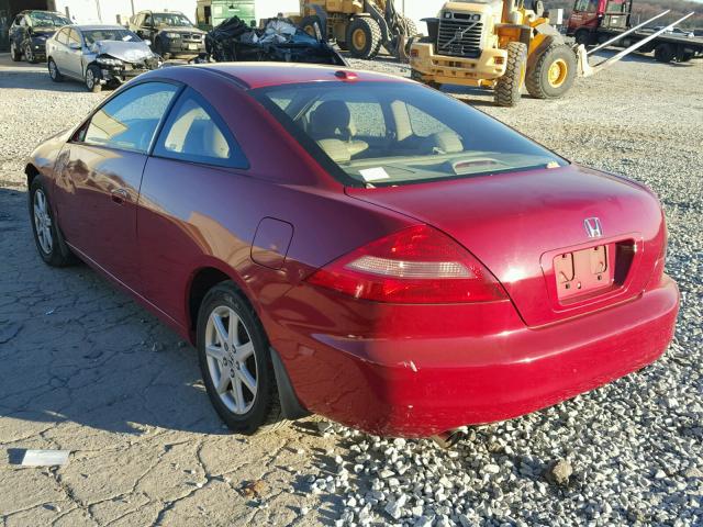 1HGCM82664A013841 - 2004 HONDA ACCORD EX RED photo 3